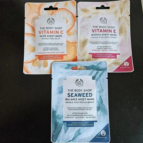 The Body Shop Other - The Body Shop-Bundle of 3 Sheet Masks